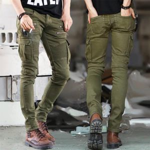 Męskie spodnie w rozmiarze plus size wysokiej jakości proste poszarpane dziury Denim Casual czysta bawełna moda Stretch męskie dżinsy Clothing2537