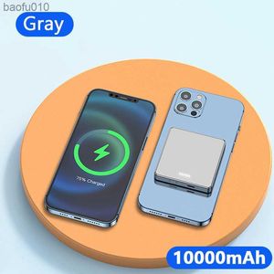 2021New 15 ワット携帯電話急速充電器 10000 mah 磁気ワイヤレス電源銀行 iphone 12 13 ポータブル電源銀行外部バッテリー L230712