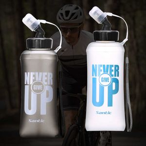 Garrafa de água Santic Summer Novo produto garrafa esportiva de ciclismo com tampa flip para evitar poeira e espremer água 500 ML