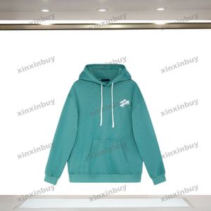 xinxinbuy Men women designer Sweatshirt Hoodie brooch Letter embroidery 1854 sweater blue black green M-2XL