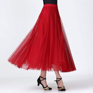 Stage Wear Modern Dance Skirt Ballroom Standard Long Waltz Tango Practice Dress Costume professionale per adulti