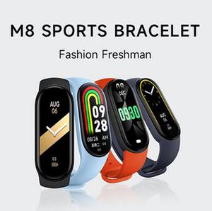 M8 Sport Akıllı Bileklik Fitness Tracker Saatler Egzersiz Yüzük Kalp Hızı Kan Oksijen İzleme Pro Çağrı Hatırlatma Reter.