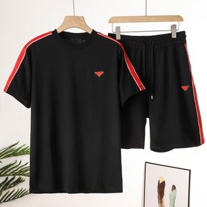 Herren-Trainingsanzüge, Outdoor-Angel-T-Shirt-Set, zweiteiliges Set, Leinenstoff, lässiges T-Shirt und Sportanzug, modischer Kurzarm-Trainingsanzug