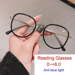 Sunglasses Arrival Black Round Reading Glasses Men Women Blue Light Blocking Magnifying Eyewear Vintage Eyeglasses Spectacles Frame