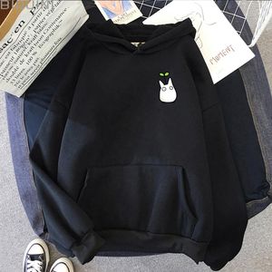 Elbise stüdyosu ghibli hoodie totoro sweatshirts kawaii hoodies japon anime grafik kapüşonlu manga baskı kazakları kadınlar rahat üstler