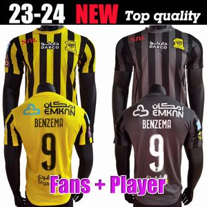 23 24 Al Ittihad FC Club Fußballtrikots 2023 2024 Kante Fans Spielerversion Fußballtrikot Hamdallah Romarinho Camara Costa Coronado Hegazy Männer Kinder Kits