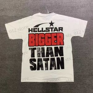 T-shirt da uomo 2023 New Hellstar T-shirt Uomo Donna Coppie American High Street Fashion Casual Stampa HELLSTAR T Shirt Real Photo T230712
