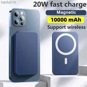 Magsafe Powerbank Manyetik Kablosuz Güç Bankası Taşınabilir Pil Paketi İPhone 13 için 12 PRO Max Mini Harici Şarj Cihazı L230712