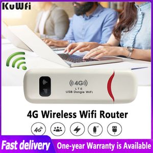 Routers KuWfi 150Mbps 4G LTE USB WiFi Router Wireless Modem Dongle Sim Card Pocket spot For Office Travel Coverage 230712