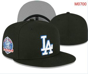 2023 Cappelli aderenti da baseball da uomo Colore nero classico Hip Hop LOS ANGELES Sport Full Closed LA Design Caps Chapeau 05 Stitch Heart 