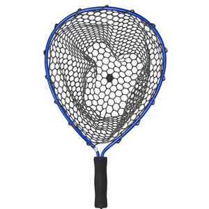 Fishing Accessories Fish net soft silicone fish net aluminum alloy rod EVA handle with elastic strap and buckle fishing net tool 230711