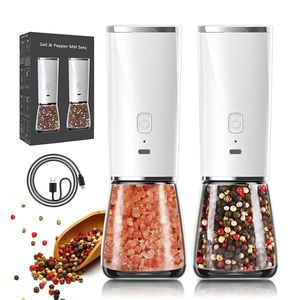 Mills Rechargeable Electric Pepper Grinder Automatic Gravity Salt and Mill with Coarseness High Capacity 230711