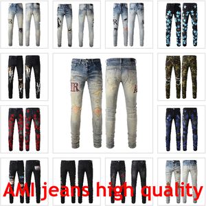 Storlek 28-40 Lyxiga designerjeans för män Kvinnor Designers Jeansbyxor Herrbyxor Slim Fit Loose Luxury Designers Pant Man Jean Sweatpants