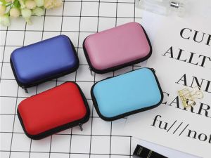 EVA Zipper Earphones Earbuds Hard Cases Box Carrying Storage Bags Pouch Portable PU Cover Holder For Card USB Cable Stereo Bluetooth