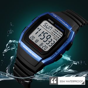 SKMEI ファッションメンズ腕時計防水スポーツデジタル LED アラームクロノ電子時計男性学生腕時計レロジオ Masculino