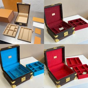 Bolsas de caja cosmética de diseñador Bolsas de cuero Organizador de joyas de joyería Cajas de almacenamiento de la moda Casilleras de anillos para mujeres 23*11 cm