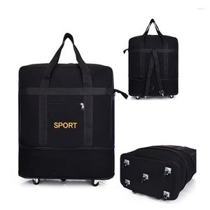 Suitcases Luggage Bag With Wheels Air Checked Travel Foldable Moving Storage Oxford Waterproof Packing Cubes