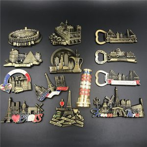 Kühlschrankmagnete, handgefertigt, Europa, Dubai, USA, Österreich, Wien, Venedig, Großbritannien, Metall-Kühlschrankaufkleber, Flaschenöffner, Geschenk, Souvenirs 230711