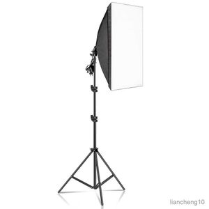 Blixtspridare Fotografi Softbox-belysningssatser 50x70CM Professionellt kontinuerligt ljussystem Softbox för fotostudioutrustning R230712