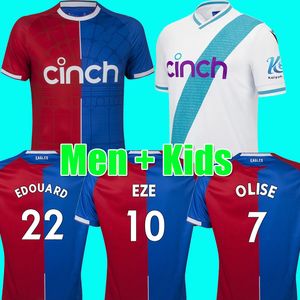 2023 2024 OLISE Crystal fotbollströjor 23 24 ZAHA EZE J.AYEW Palace hemma Topp fotbollströja Kit BENTEKE SCHLUPP MATETA EDOUARD GALLAGHER tröja dräkter