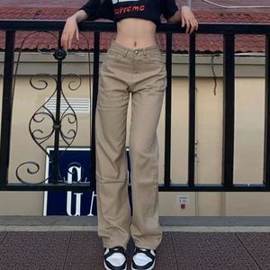 Etekler yüksek bel jean vintage sıkıntılı basit eğlence denim sokak kıyafeti temel bahar ulzzang pantolonlar tüm eşleşir harajuku y2k 230711