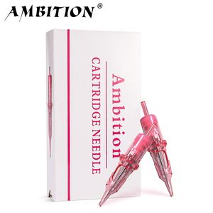 Tattoo Needles AMBITION Round Tattoo Cartridge Mix Needles Liner Shader Semi Permanent Make-Up Eyebrows Eyeliner Lips 1RL 3RL 5RL 7RL 9RL 230711