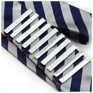 Sonstige Bräutigamzubehörs Straps Groove Diamond Short Tie Clips Business Suits Hemd Krawatte 4x6cm