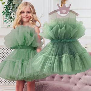 Mädchenkleider Flauschige Spitze Schleife Kinder Partykleider für Mädchen Kinder Kostüm Kleinkind Bridemads Prinzessin Kleid Mädchen Host Hochzeitskleid 3-10 Jahre 230712