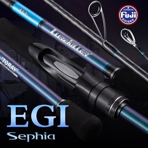 Canne da pesca per barche Carbonio Egi Canna rotante Lurekiller Sephia Egi 762ML / 782M / 832ML Braccio a spruzzo ad azione rapida Pe 0.4-1.0 Egi # 1.8-3.5 230711