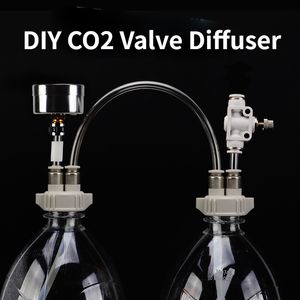 Air Pumps Accessories DIY CO2 Diffuser Aquarium Supply Fish Tank Water Grass Homemade Carbon Dioxide Generator Kit With Pressure Flow Device 230711