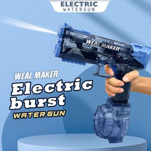 Gun Toys Summer Ice Burst Electric Water Gun With Continuous Firing Automatic High-pressure Beach Swimming Pool Adult And Kids Toys 230711