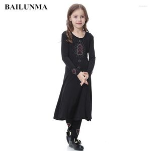 Ethnic Clothing Diamond Formal Muslim Girl Dress Kids Abaya Long Set With Pants TH605