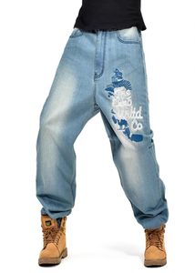 Плюс размер 3046 MEN039S Blue Loose Jeans 2018 Грузовые джинсовые брюки.