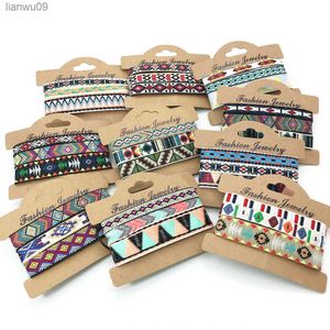 3pcsSet splot przyjaźń para bransoletka dla kobiety Boho etniczne Wrap bransoletki męskie bransoletki biżuteria hurtowych akcesoriów prezent L230704