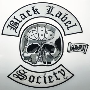 В целом отличный 4pc Back Set Black Label Society Общество вышитых железных патч -байкеров