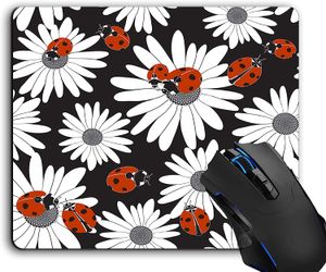 Mouse Pad Ladybugs Computer Mouse Pads Desk Accessories Non-Slip Rubber Base Mousepad for Laptop Mouse