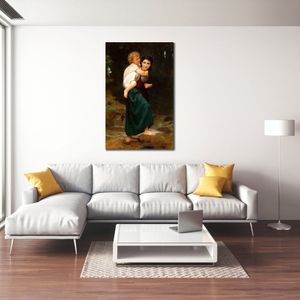 Passage Gue William Adolphe Bouguereau Gemälde, handgefertigte Leinwandkunst, Porträt, klassische Familienzimmerdekoration