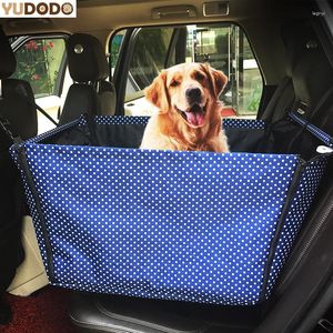 Capas para assento de carro para cães, rede para animais de estimação, cesta de viagem, portátil, dobrável, bolsa de armazenamento, à prova d'água, traseira, para transporte