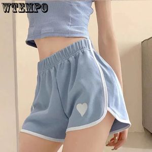 Yogaoutfits WTEMPO Sommar Kvinnor Solid Sweatshorts Elastisk midja Casual Korta Byxor Lösa Biker Shorts Dam Sport Yoga Shorts Partihandel 230712