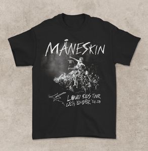 Herr T-shirts MANESKIN LOUD KIDS ON TOUR 23 ONeck T-shirt bomull Herr Casual Kortärmade T-shirts Toppar Camisetas Mujer 230712