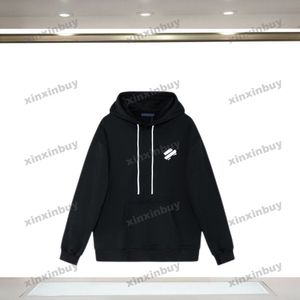 xinxinbuy Men women designer Sweatshirt Hoodie brooch Letter embroidery 1854 sweater blue black green XS-L