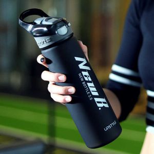 water bottle 750/600ML Outdoor Travel Portable Drinkware Tritan Plastic Whey Protein Powder Sport Shaker Bottle For Water Bottles With Straw