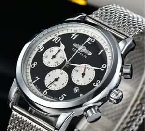 2023 Zeppelin top luxury Men's Multi-funzionale cronografo al quarzo Orologio meccanico Nuovo movimento di design orologi da uomo di alta qualità multi-funzione Zaffiro