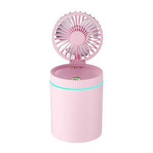 Ventilatori elettrici 54HE Elettrodomestico multifunzione Ventilatore elettrico di raffreddamento ad aria Ventilatore da tavolo ricaricabile USB ad acqua con luce notturna