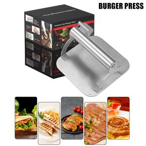 Utensili per pollame per carne Utensili per hamburger antiaderenti Pressa per hamburger in acciaio inossidabile Manzo BBQ Bacon Grill Patty Making Accessori per grigliate 230712