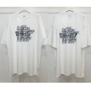 Мужские футболки Special Limited Футболка VETEMENTS Хлопковая футболка с буквенным принтом и короткими рукавами с вышивкой Повседневные свободные футболки VTM для мужчин и женщин 128