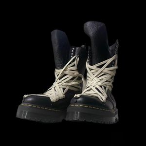 Rock X Crazy Strap Stivali lussuosi con suola spessa Esclusivi botas punk in pelle di mucca personalizzati