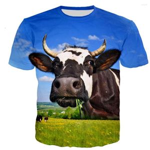 Herr T-shirts Cow Shirt Herr/kvinnor 3D-tryckta T-shirts Casual Harajuku Style T-shirt Streetwear Toppar