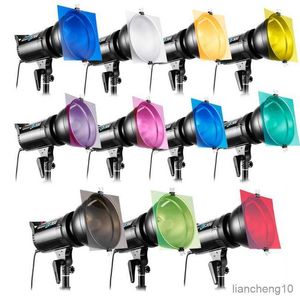 Flash Diffusers 11Pcs/Set 30cm 11 Color Flash Speedlite Gel Filter for Strobe Light Photography Flash Studio Lighting Transparent Flash Diffuser R230712