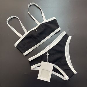 Projektant kostiumów kąpielowych dla kobiet jednoczęściowe kostiumy kąpielowe wysokiej klasy luksusowe bikini push up C nadruk w litery Diamentowe szwy seksowne rozcięcie kostiumy kąpielowe rozmiar S-XL